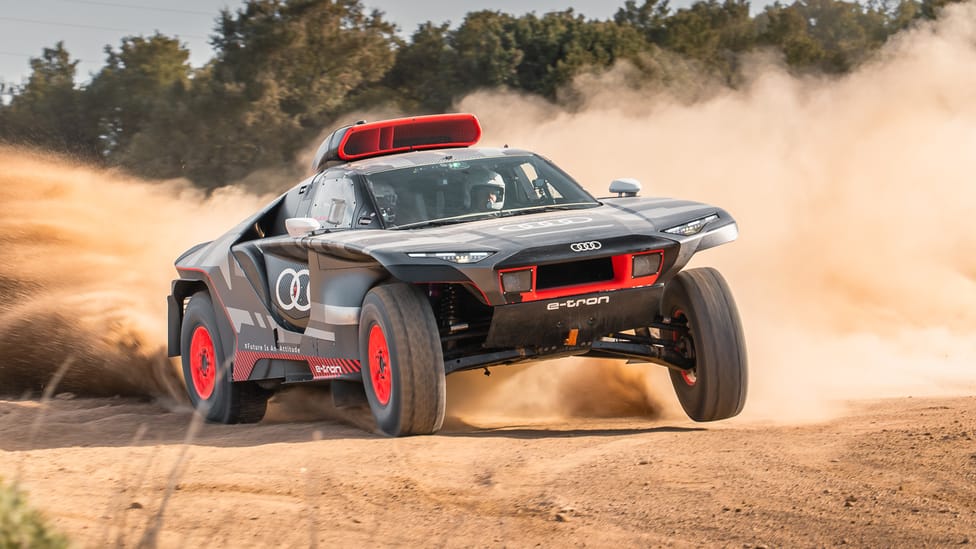 Audi RS Q etron review electric (but petrol powered) Dakar contender